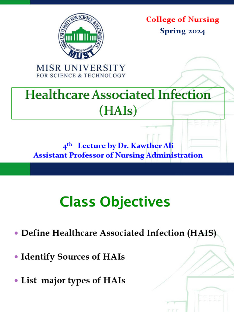 4-Healthcare Associated Infections (HAIs) - 1713711756394 | PDF
