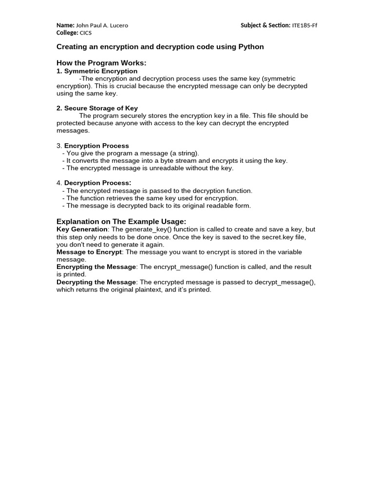 Cryptology (Encryption & Decryption) | PDF