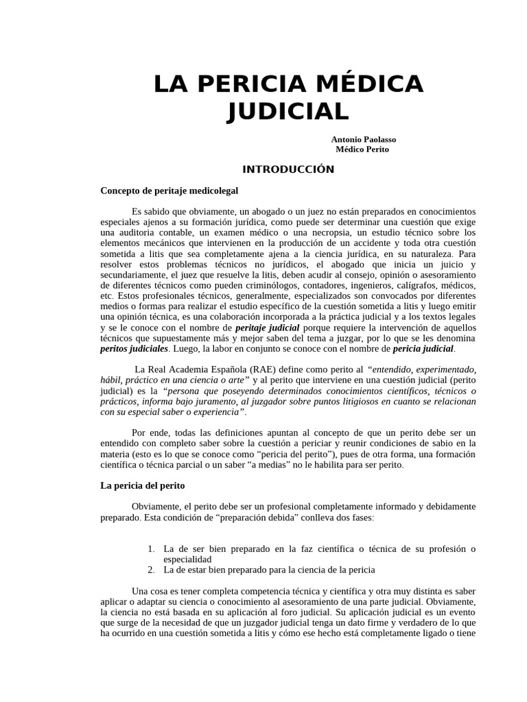 La Pericia Medica Judicial Pdf
