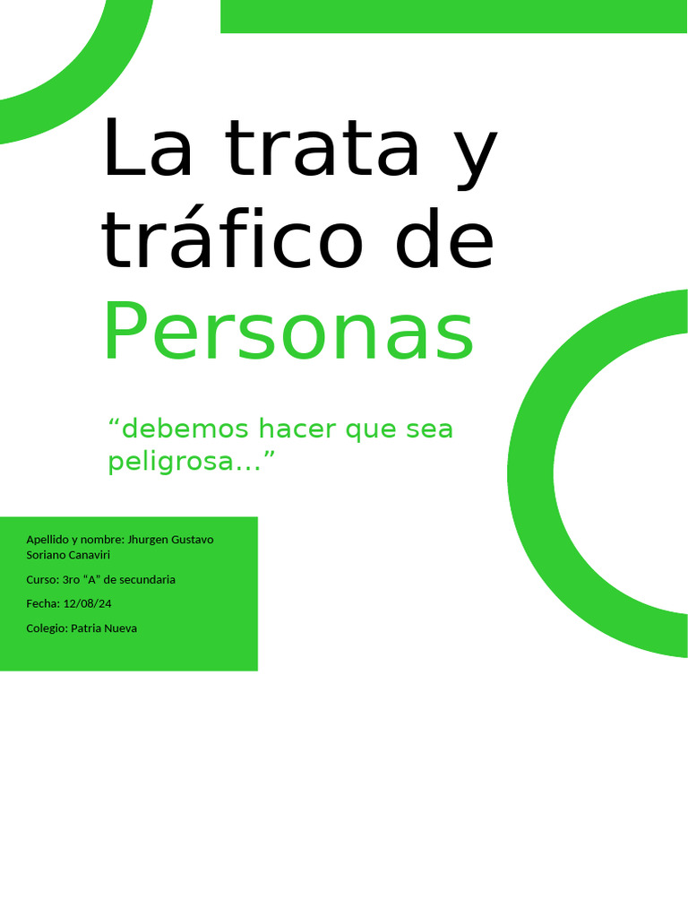 Trata de Personas | PDF | Trata de personas | Ciencias sociales