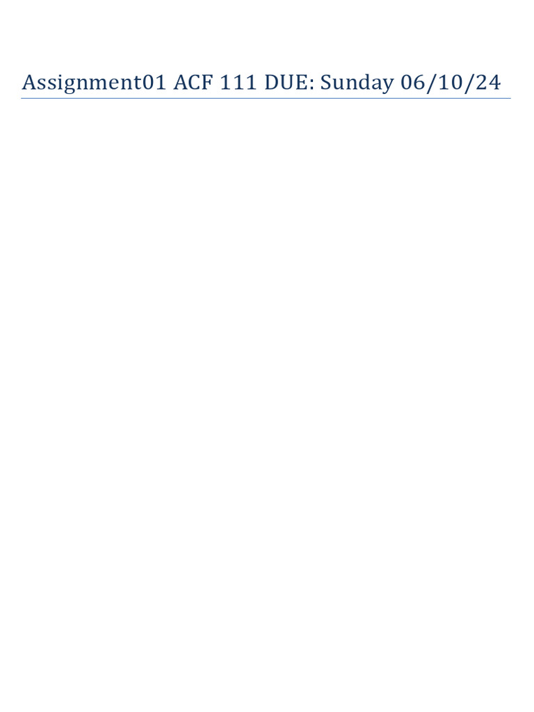 Assignment01 ACF 111 DUE | PDF