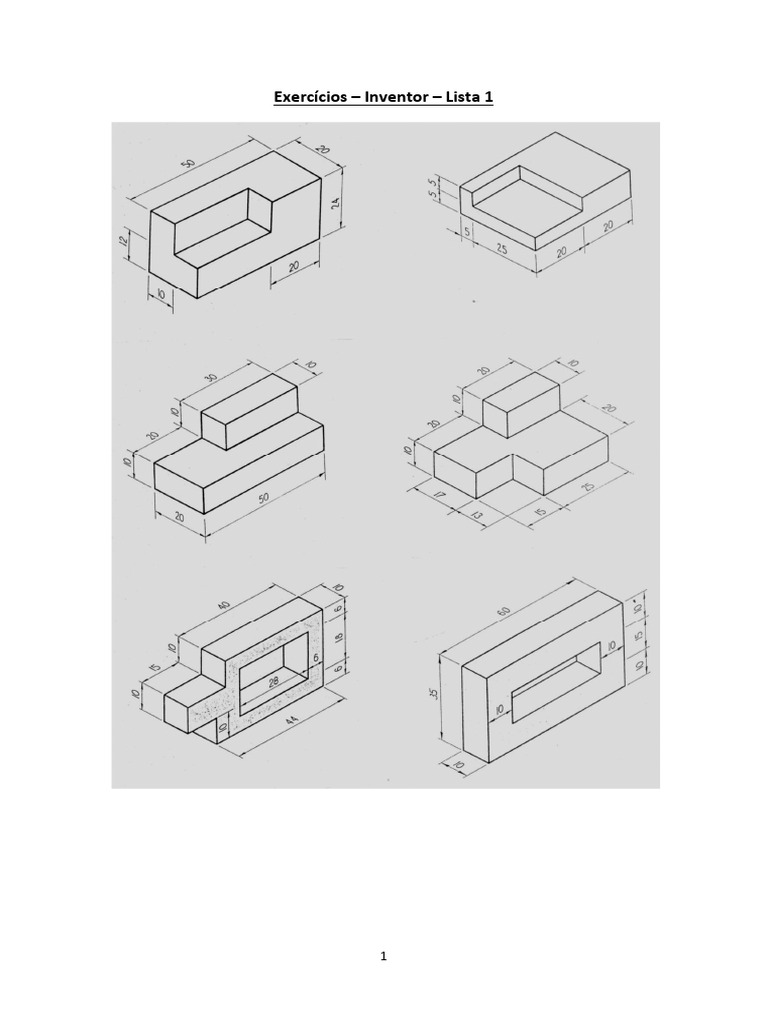 Exercícios 3D Inventor Correto | PDF