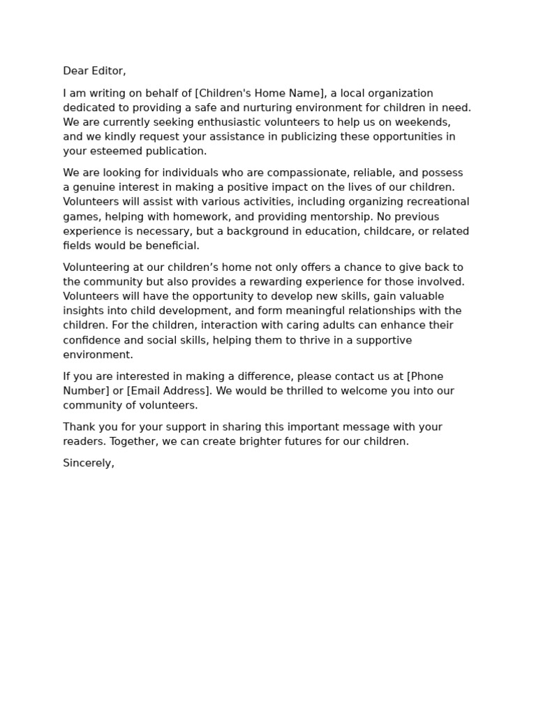 Dear editor pdf