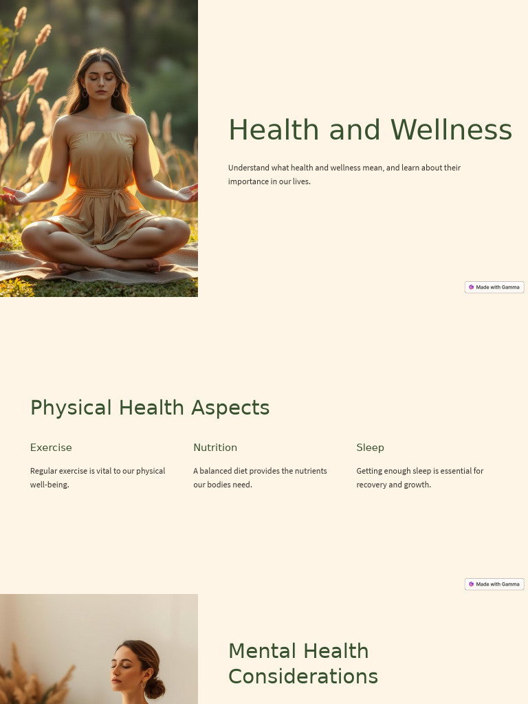 Health and Wellness Session 5 | PDF