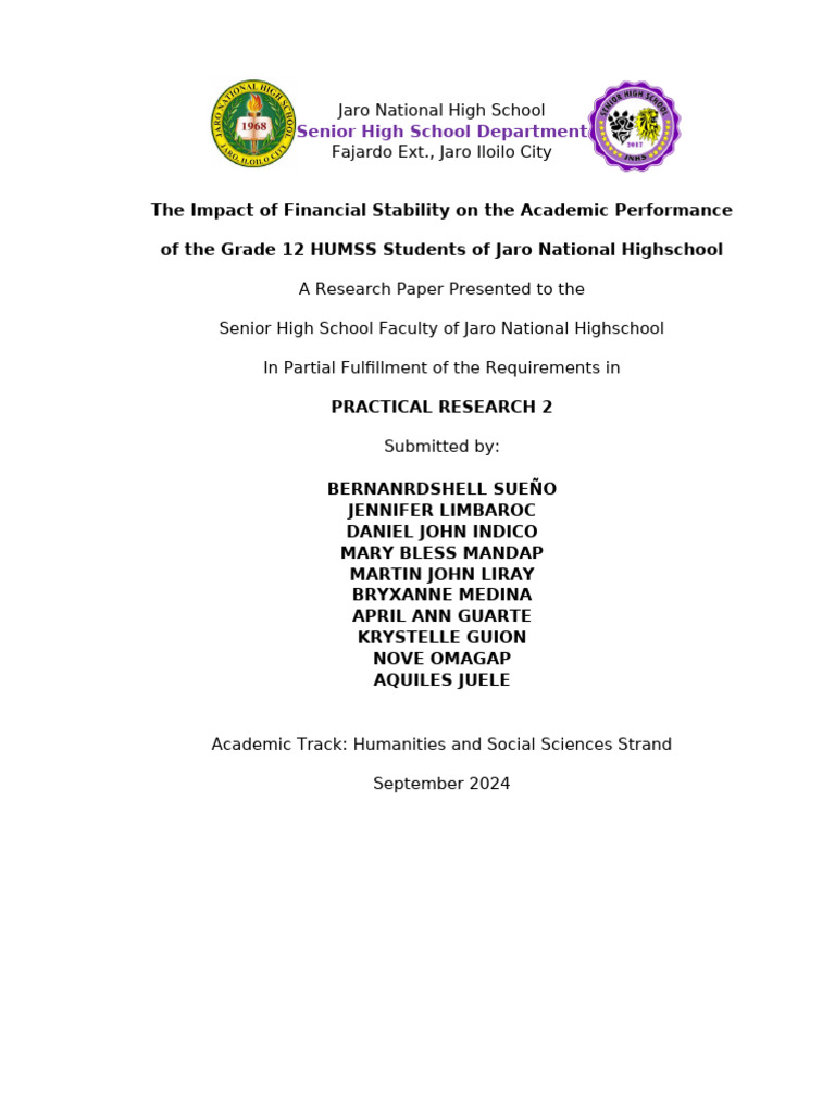 Impact of Parental Involvement On Academic Performance of Grade 12 ...