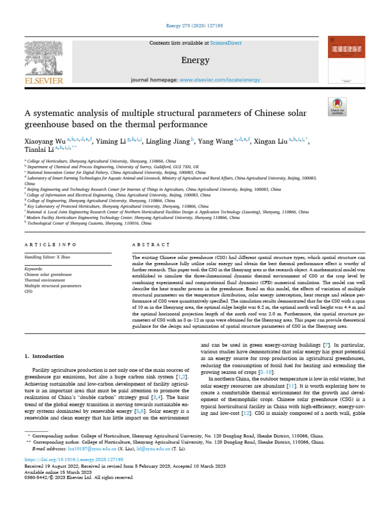 A Systematic Analysis of Multiple Structural Parameters of Chinese ...