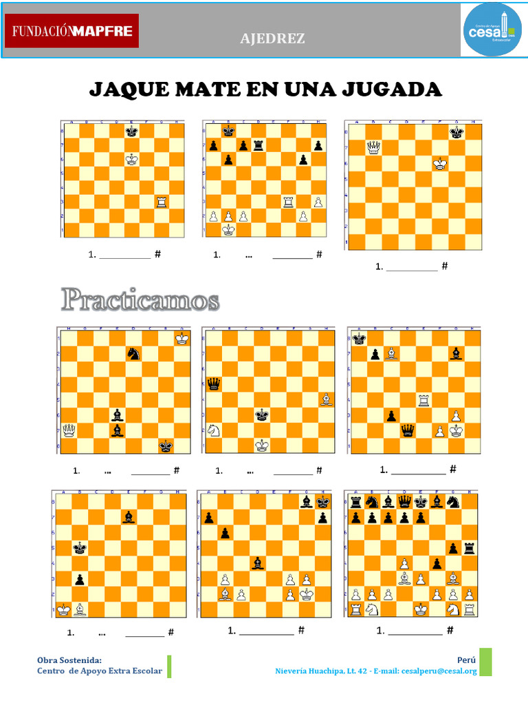 Jaque Mate en 1 Jugada en Ajedrez | PDF | Relaciones personales ...