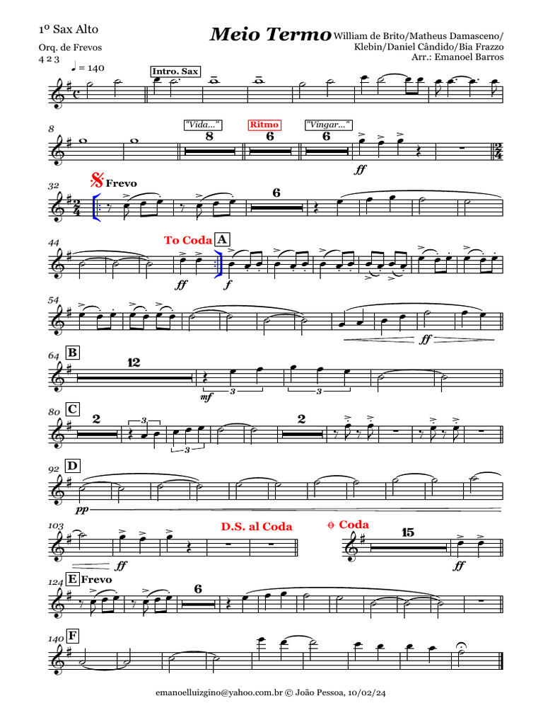 Meio Termo - Parts | PDF | Composições musicais | Musicologia