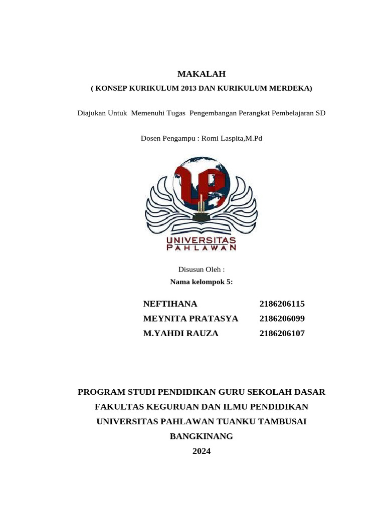 Makalah Konsep K13 Dan Kumer | PDF
