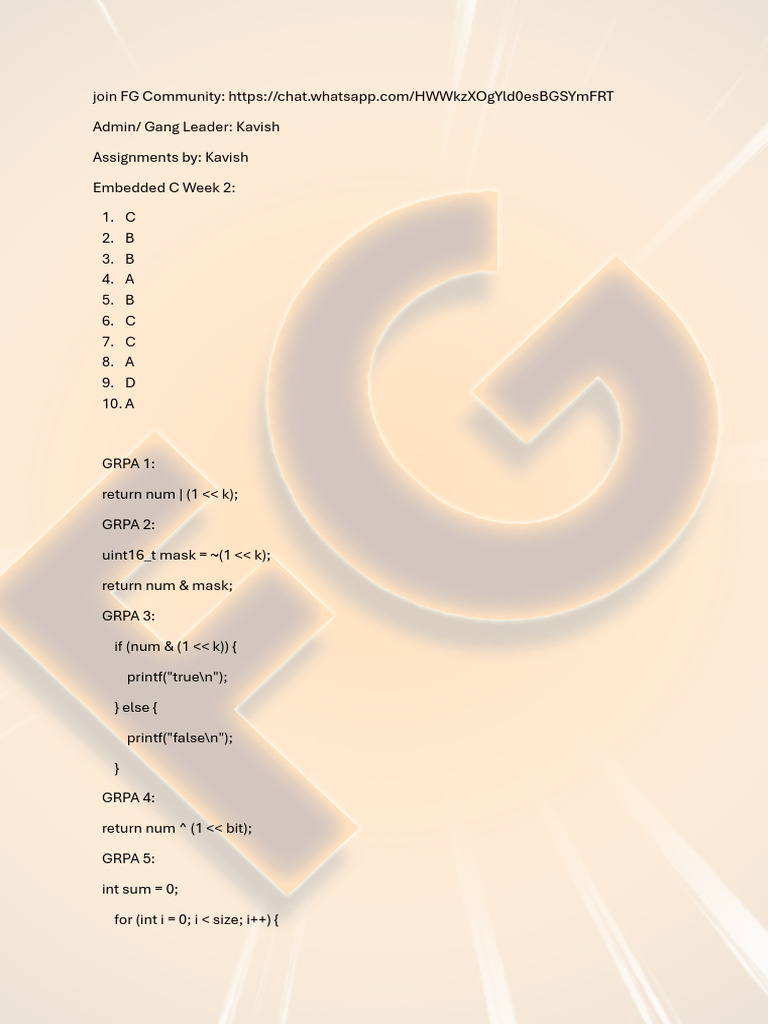 Embedded C Week 2 | PDF