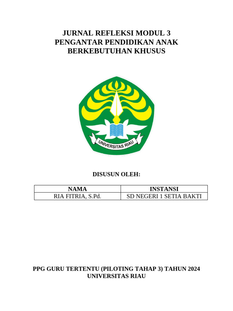 Jurnal PPG Fitria Modul 3 | PDF