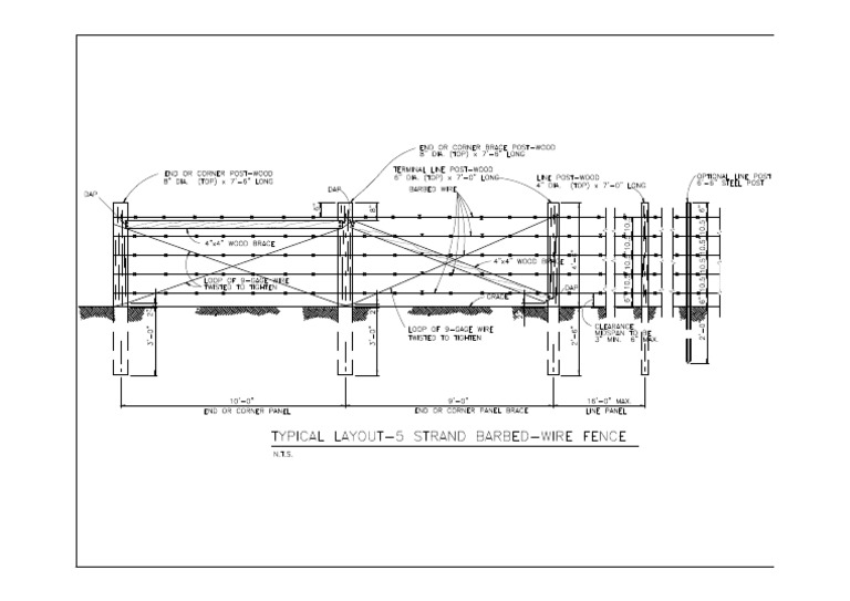 Barbed Wire Fence Details | PDF