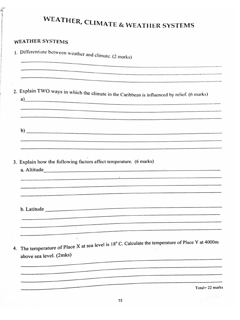 Weather Climate Weather Systems Vegetation And Soil Pdf