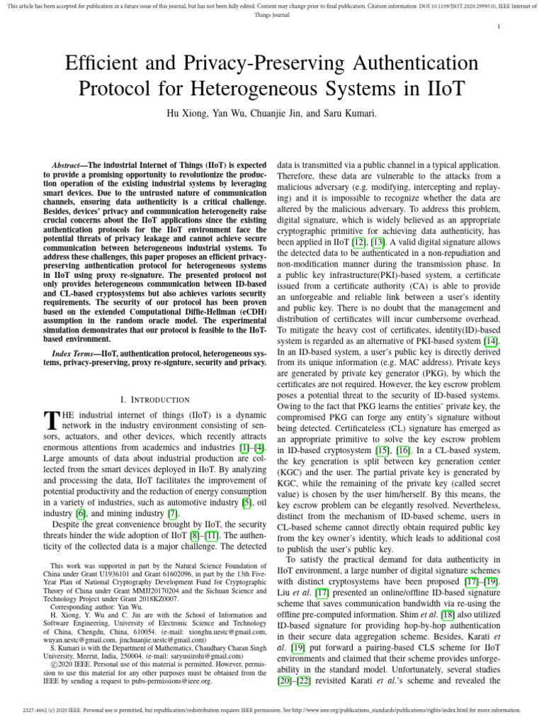 Efficient and Privacy-Preserving Authentication Protocol in ...