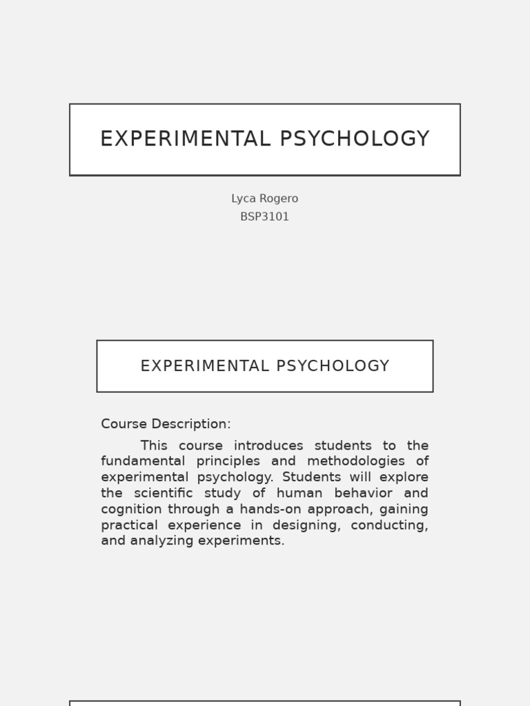 Experimental | PDF