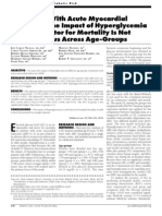 In Patients With Acute Myocardial Infarction, The Impact of Hyperglycemia As A Risk Factor For Mortality Is Not Homogeneous Across Age-Groups