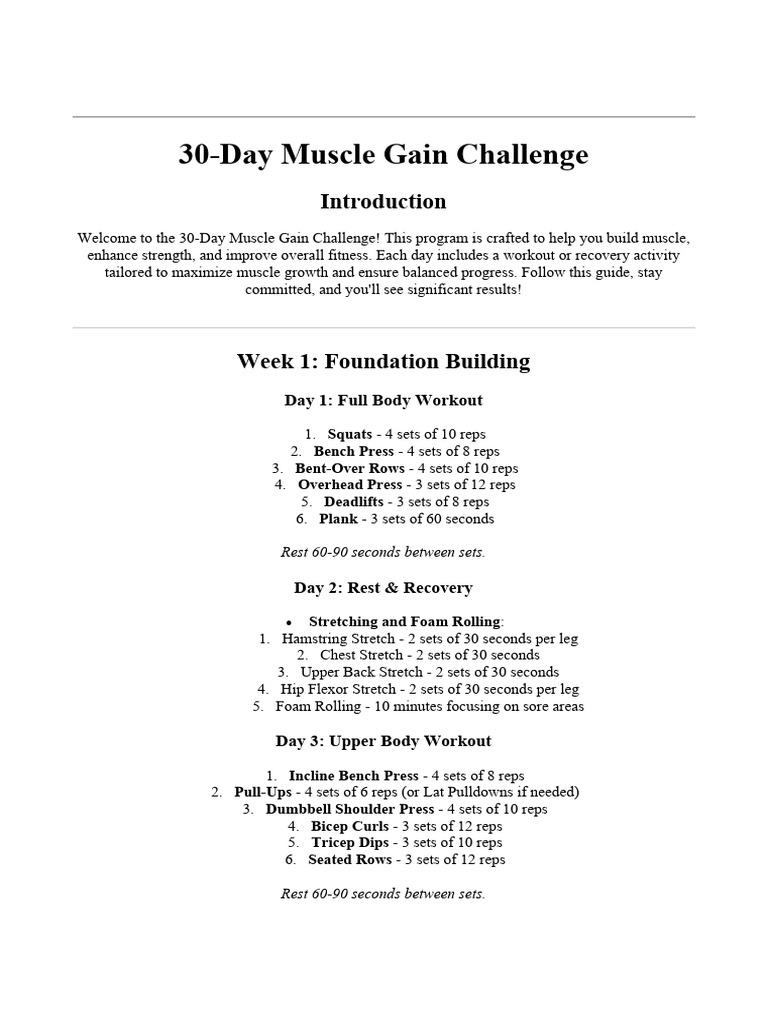 30 Day Challenge | PDF