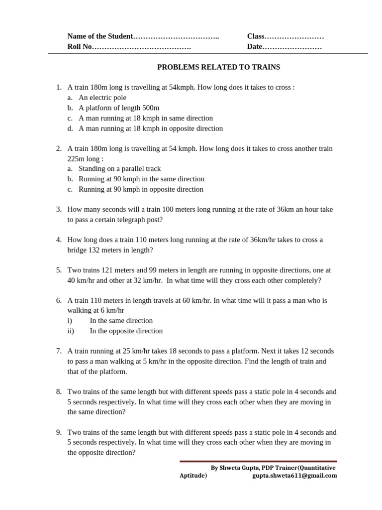 Trains | PDF