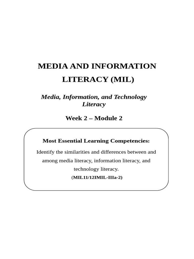 MIL Module 2 | PDF