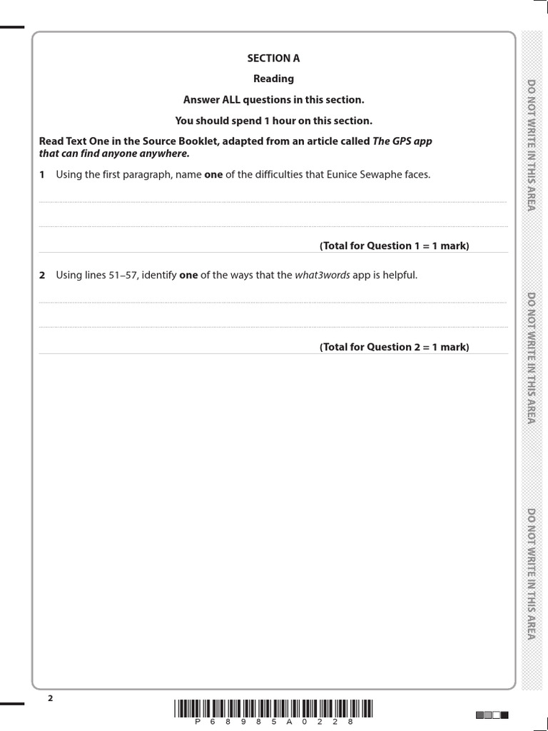 Test Paper 1 | PDF