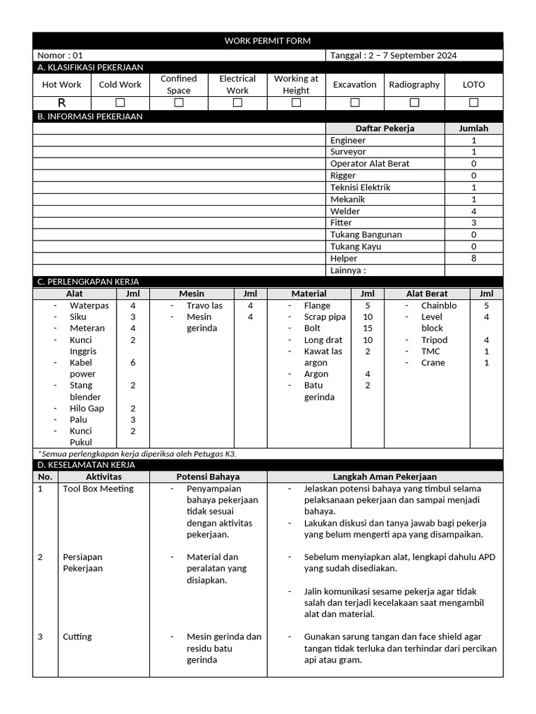 TPD 1 - Work Permit | PDF