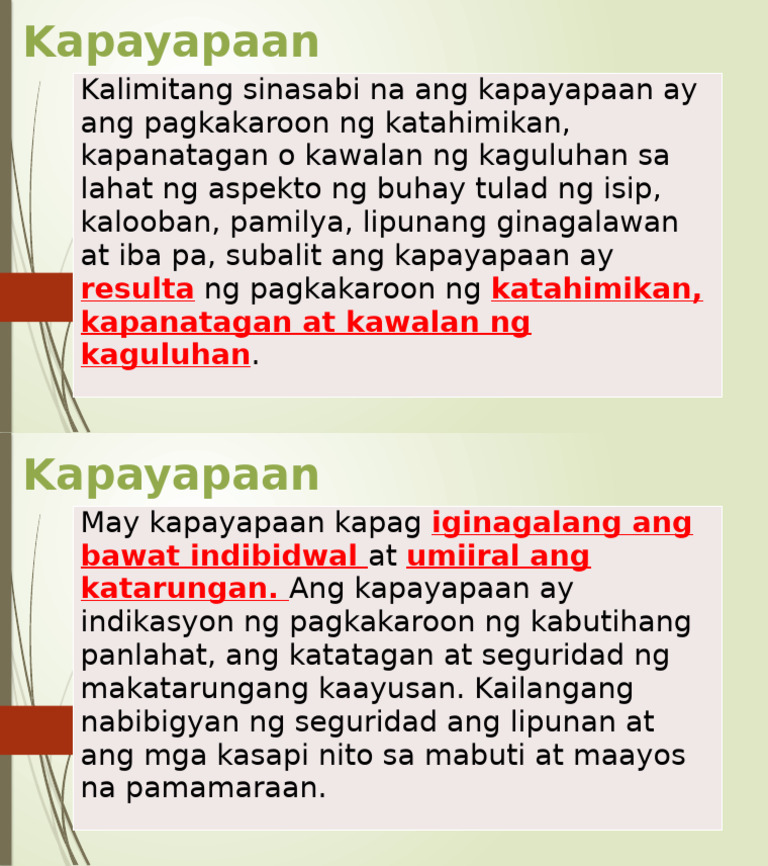Kapayapaan | PDF