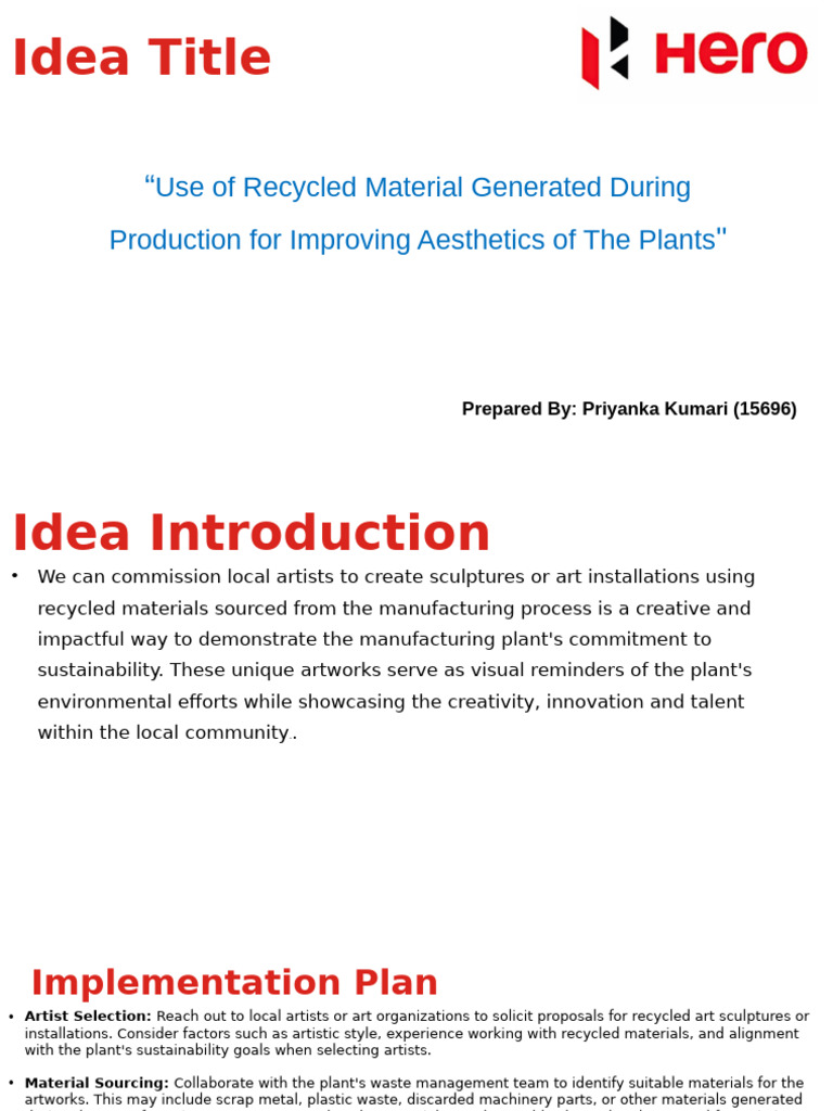 Use of Recycled Material | PDF