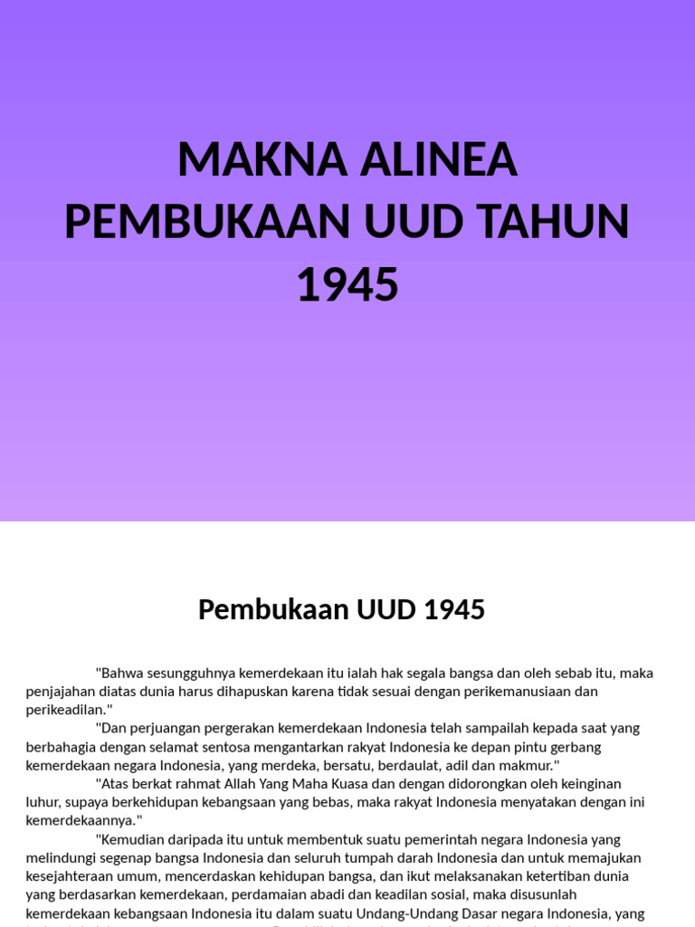 Makna Alinea Pembukaan Uud Tahun 1945 PDF
