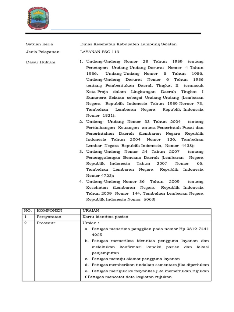 SOP Rujuk Rawat PSC | PDF