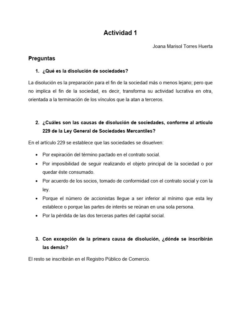 Disolución Y Liquidación De Sociedades Pdf