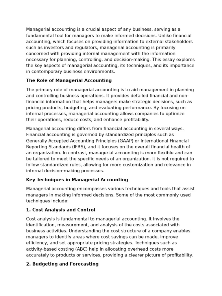 Managerial Accounting Pdf