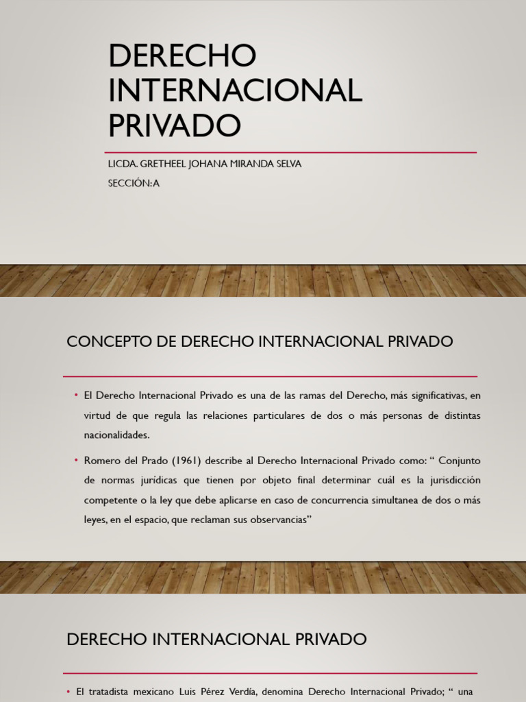 Derecho Internacional Privado | PDF