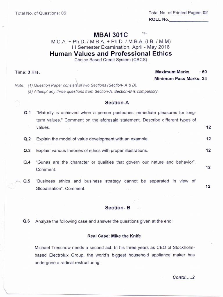 MBAI 301 C April-May 2018 | PDF | Economies | Computers
