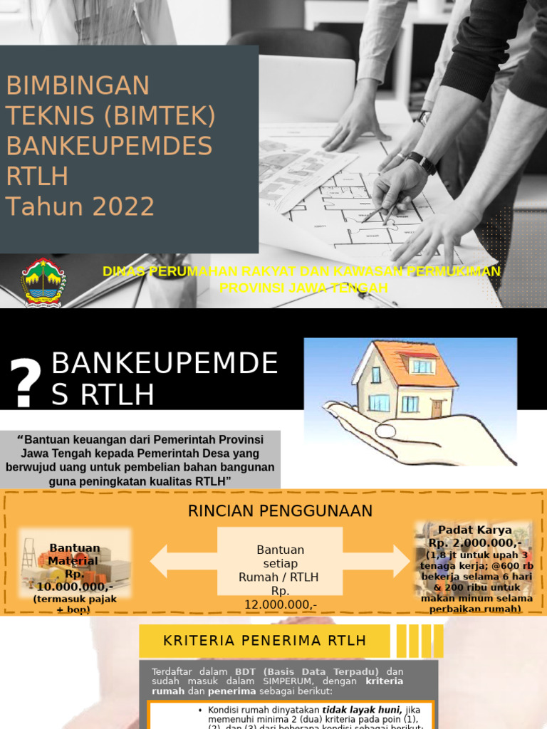Paparan Bimtek RTLH 2022 | PDF