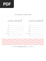Chevron Party Invitation - The TomKat Studio