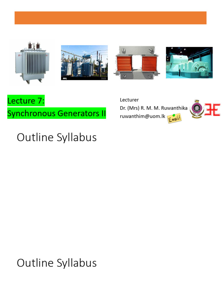 Lecture7-Synchronous Generators II | PDF