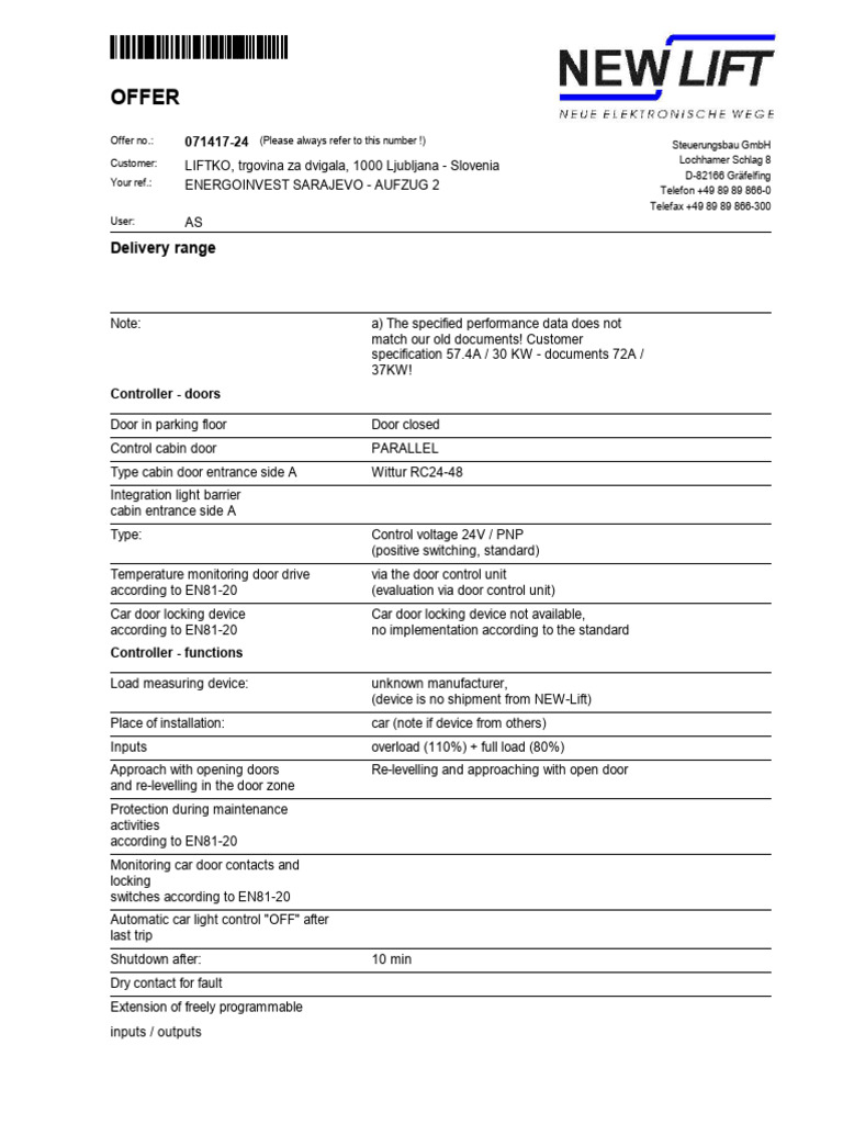Offer: Delivery Range | PDF