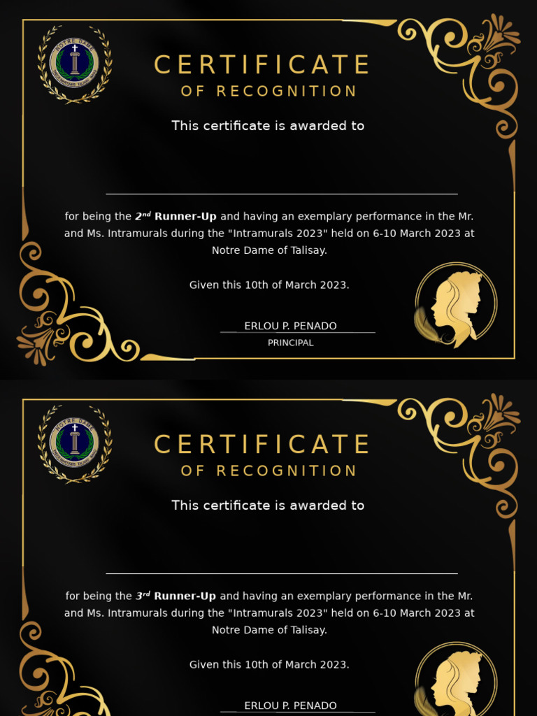 Black and Gold Elegant Online Course Certificate Landscape PDF