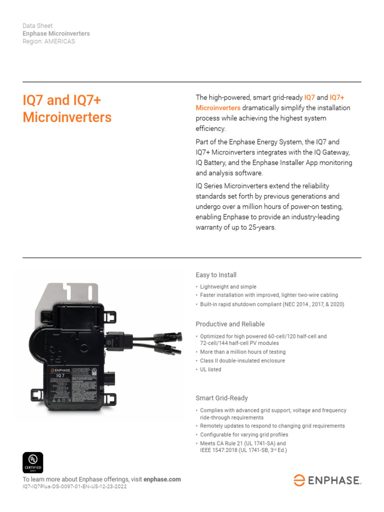 IQ7 IQ7plus DS EN US - 0 | PDF