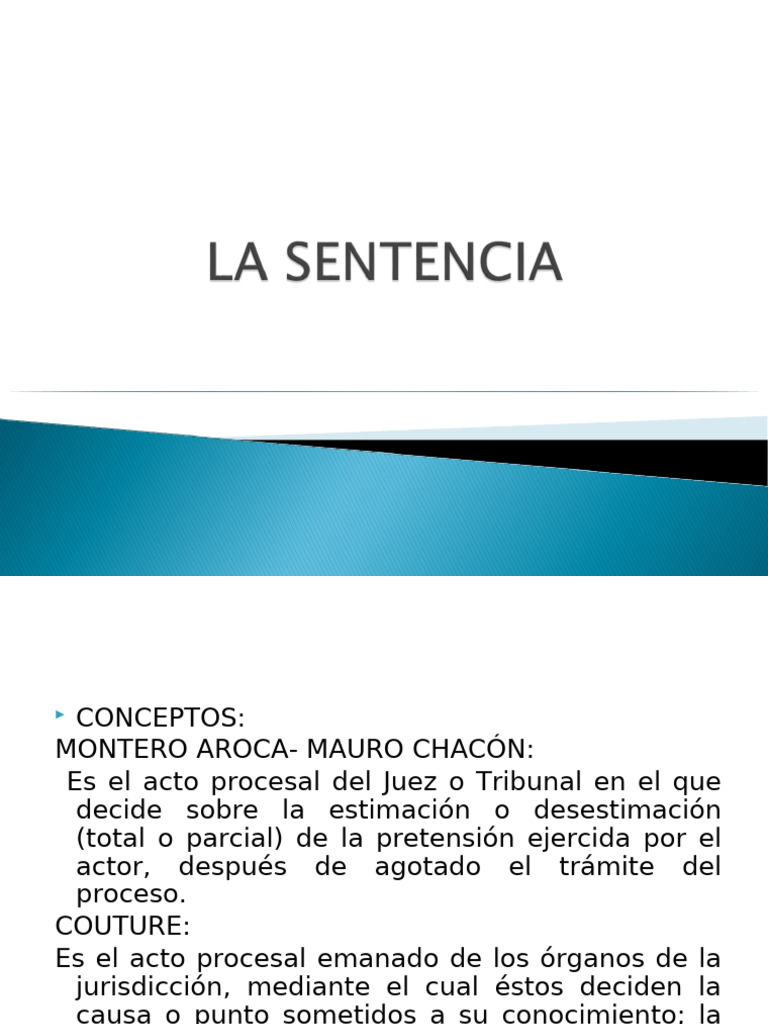 La Sentencia en El Proceso Civil | PDF | Sentencia (ley) | Política