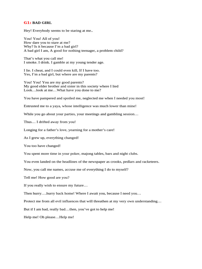 Declamation Pieces 1 | PDF