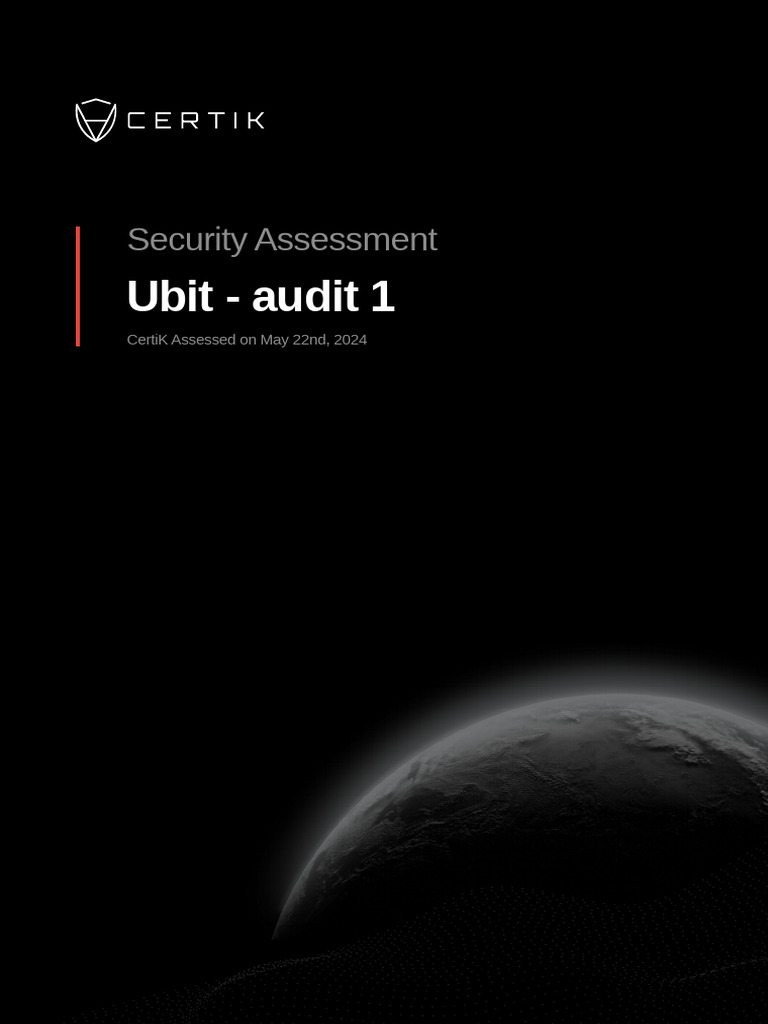 Ubit Coin Certik Audit | PDF
