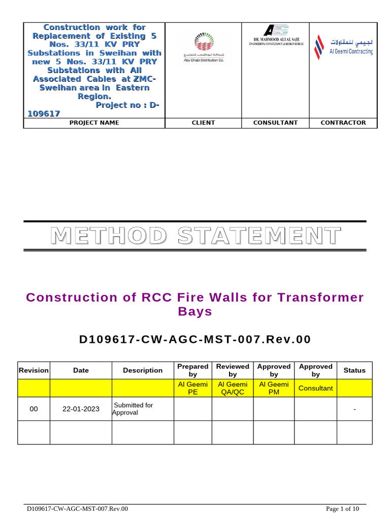 MS - CW-007-Construction of Fire Walls | PDF