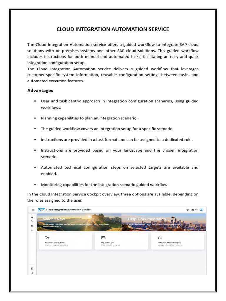 Cloud Integration Automation Service | PDF