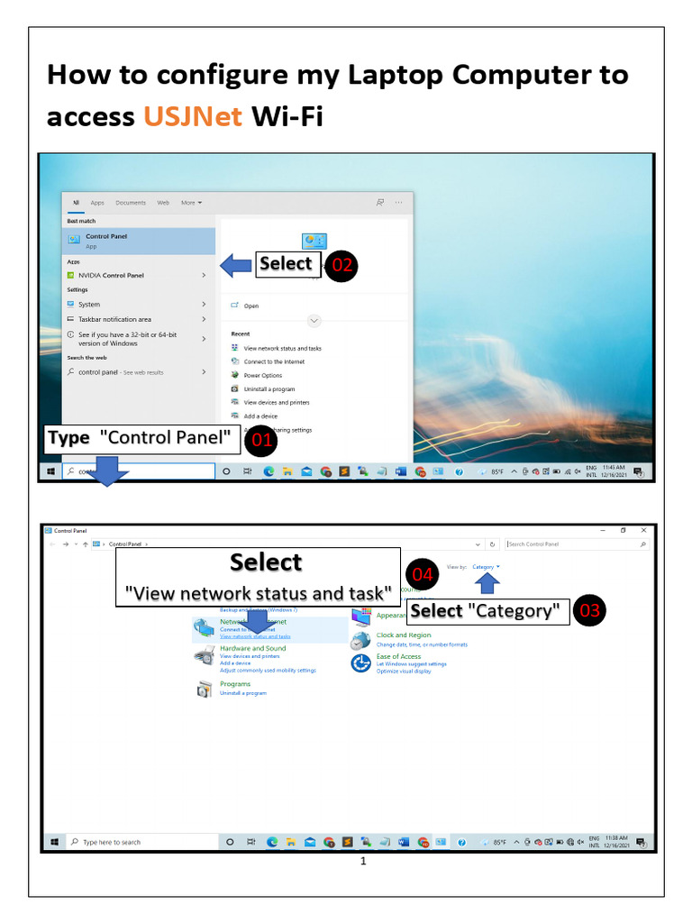 2022.09.09 User Guide To Configure Your Laptop | PDF