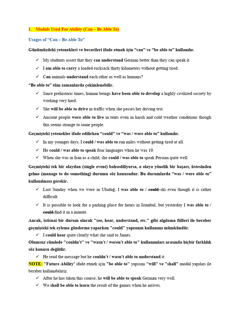 Modals Pdf Linguistics Grammar