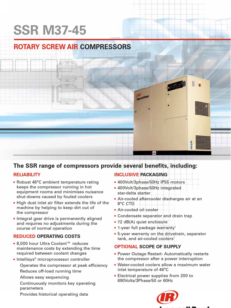 Air Compressor m37 - 45 | PDF | Gas Compressor | Energy Technology