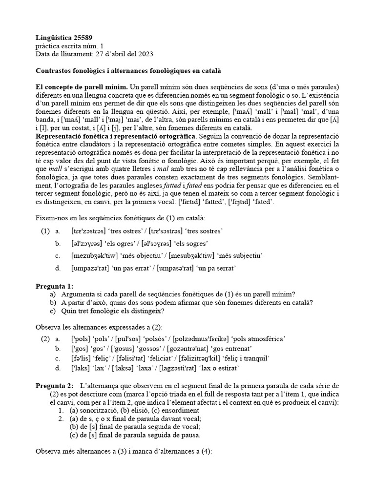 Pràctica 1 | PDF