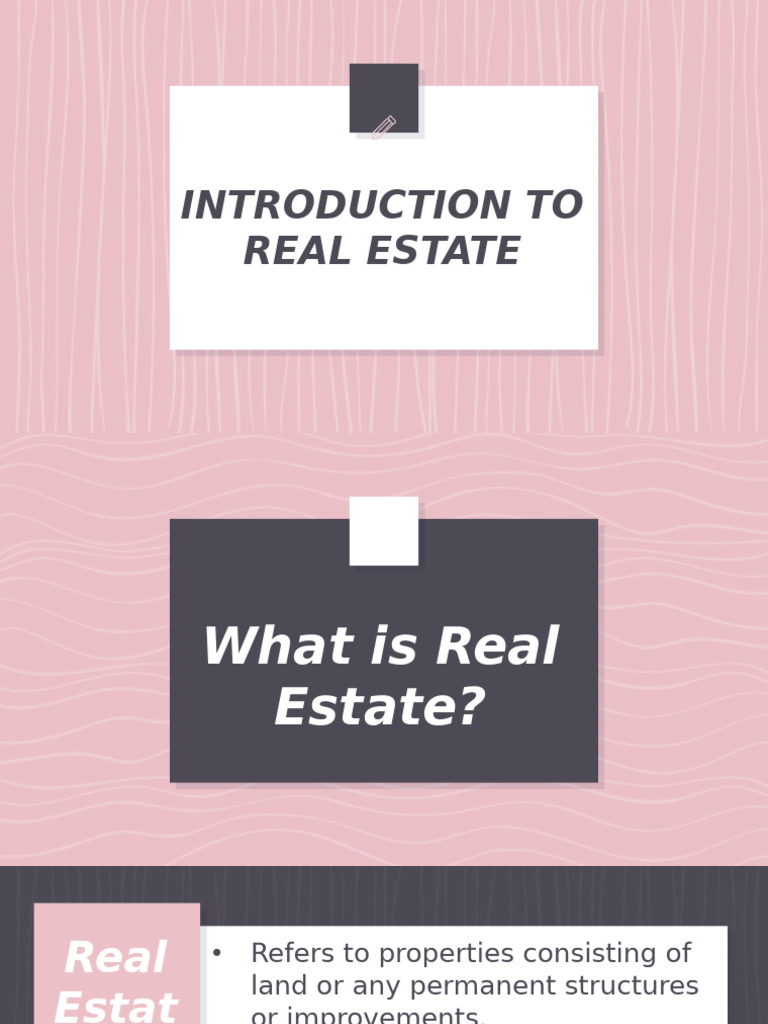 HOARE 5. Introduction To Real Estate | PDF