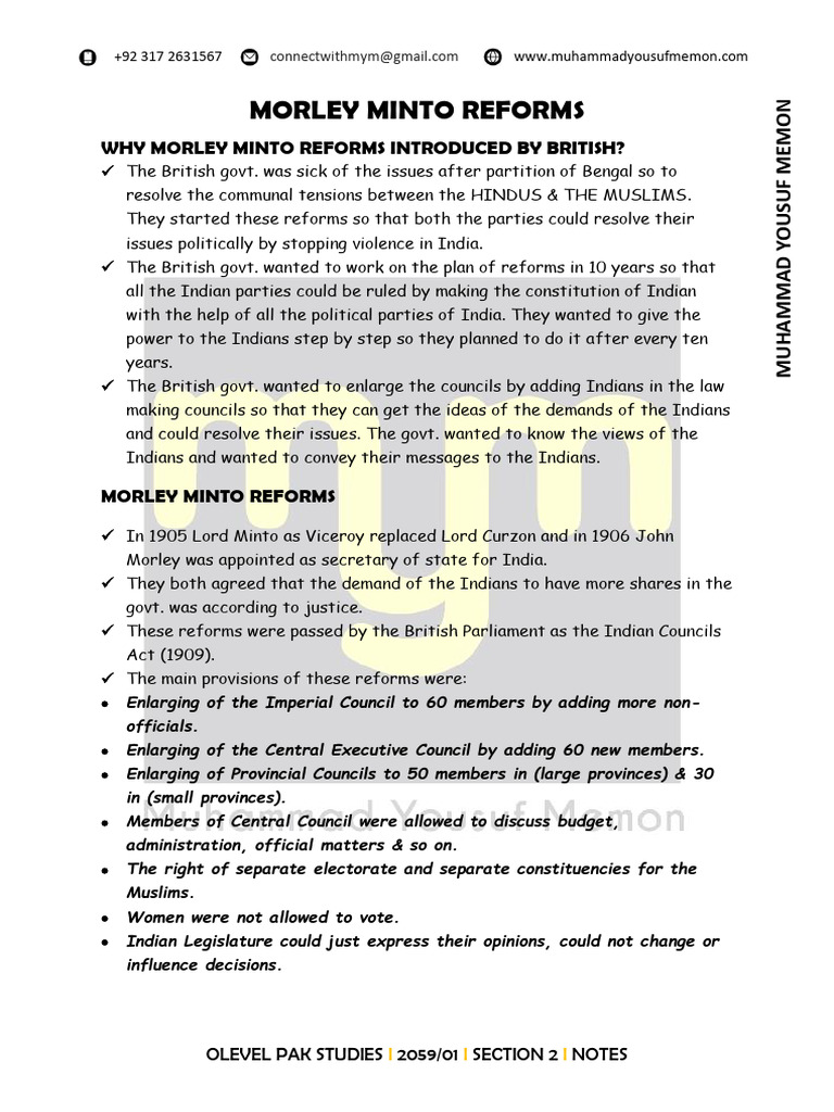 SECTION 2 NOTES Igcse Pakkkkstudies | PDF
